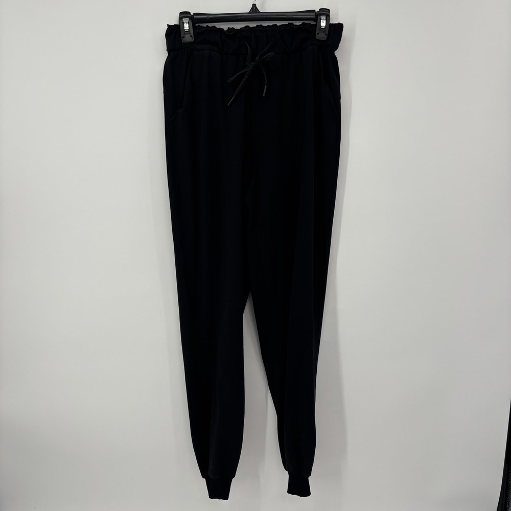 Lululemon Black Stretch High Rise Athletic Athleisure Joggers Size 6 Gym Workout